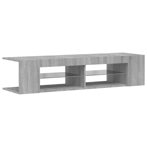 Móvel de TV - Modulo de TV - Armário de TV com luzes LED 135x39x30 cm cinzento sonoma