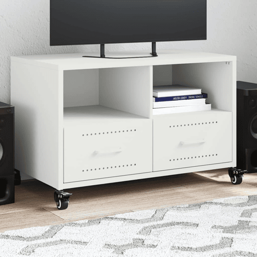 Móvel de TV - Modulo de TV - Armário de TV 68x39x43,5 cm aço branco