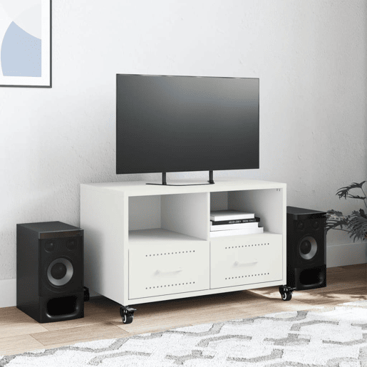 Móvel de TV - Modulo de TV - Armário de TV 68x39x43,5 cm aço branco