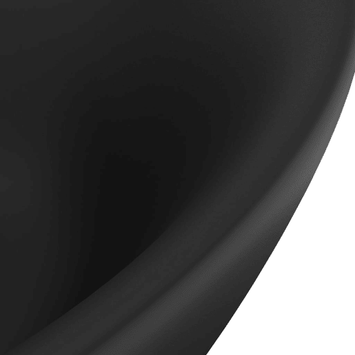 Lavatório - Lavabo - Pia de banheiro luxuoso oval 58,5x39 cm cerâmica preto mate