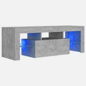 Móvel de TV - Modulo de TV - Armário de TV com luzes LED 120x35x40 cm cinzento cimento