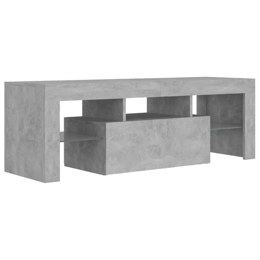 Móvel de TV - Modulo de TV - Armário de TV com luzes LED 120x35x40 cm cinzento cimento