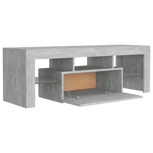 Móvel de TV - Modulo de TV - Armário de TV com luzes LED 120x35x40 cm cinzento cimento
