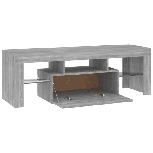 Móvel de TV - Modulo de TV - Armário de TV com luzes LED 120x35x40 cm cinzento sonoma