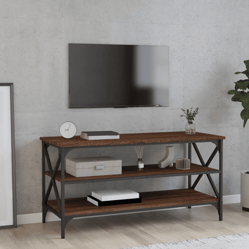 Móvel de TV - Modulo de TV - Armário de TV 100x40x50 cm derivados de madeira carvalho castanho