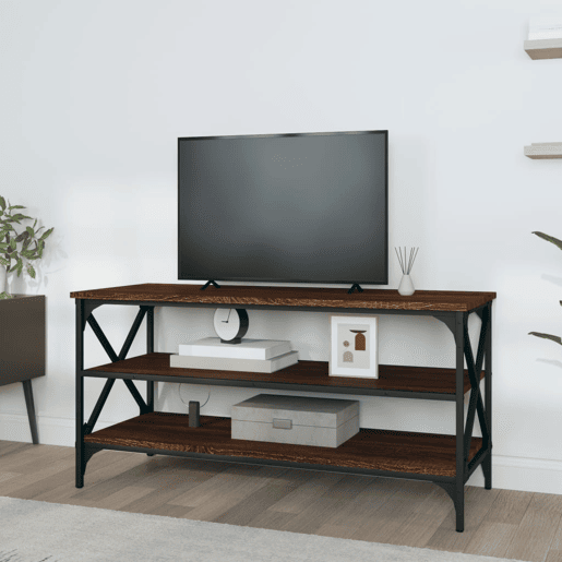Móvel de TV - Modulo de TV - Armário de TV 100x40x50 cm derivados de madeira carvalho castanho