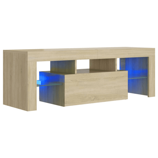 Móvel de TV - Modulo de TV - Armário de TV com luzes LED 120x35x40 cm carvalho sonoma