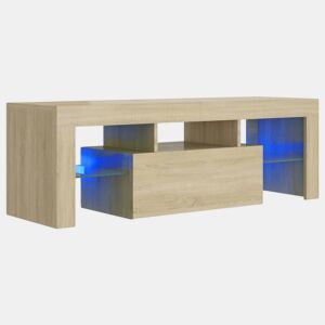 Móvel de TV - Modulo de TV - Armário de TV com luzes LED 120x35x40 cm carvalho sonoma
