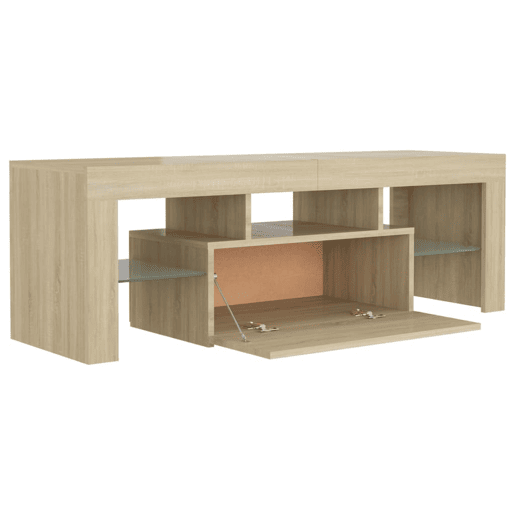 Móvel de TV - Modulo de TV - Armário de TV com luzes LED 120x35x40 cm carvalho sonoma