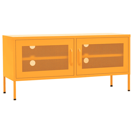 Móvel de TV - Modulo de TV - Armário de TV aço 105x35x50 cm amarelo mostarda