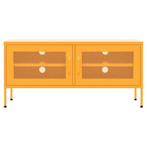 Móvel de TV - Modulo de TV - Armário de TV aço 105x35x50 cm amarelo mostarda