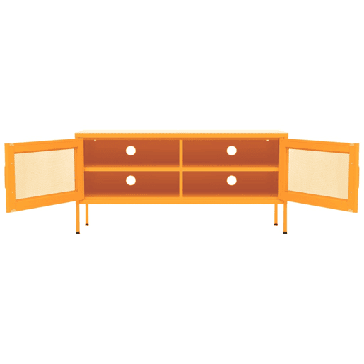 Móvel de TV - Modulo de TV - Armário de TV aço 105x35x50 cm amarelo mostarda