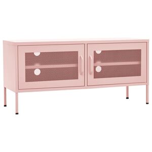 Móvel de TV - Modulo de TV - Armário de TV aço 105x35x50 cm rosa
