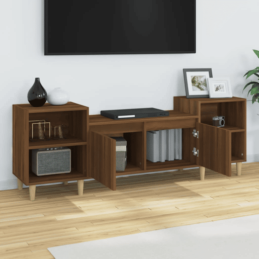 Móvel de TV - Modulo de TV - Armário de TV 160x35x55 cm derivados de madeira carvalho castanho