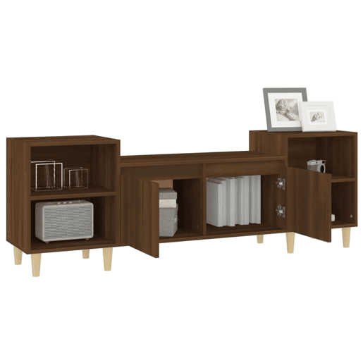 Móvel de TV - Modulo de TV - Armário de TV 160x35x55 cm derivados de madeira carvalho castanho