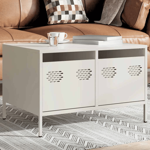 Móvel de TV - Modulo de TV - Armário de TV 68x50x43,5 cm aço laminado a frio branco