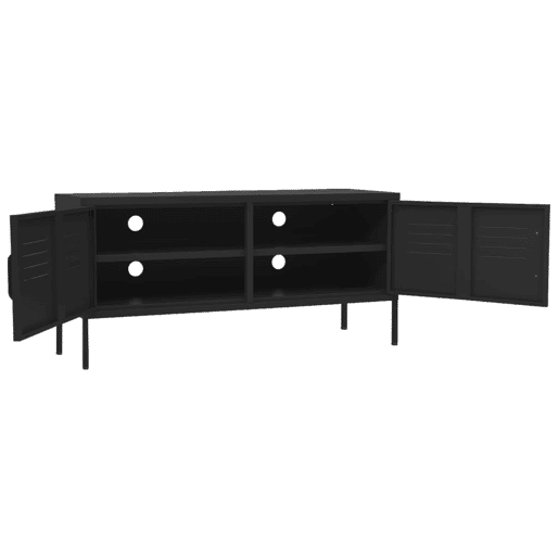 Móvel de TV - Modulo de TV - Armário de TV aço 105x35x50 cm preto