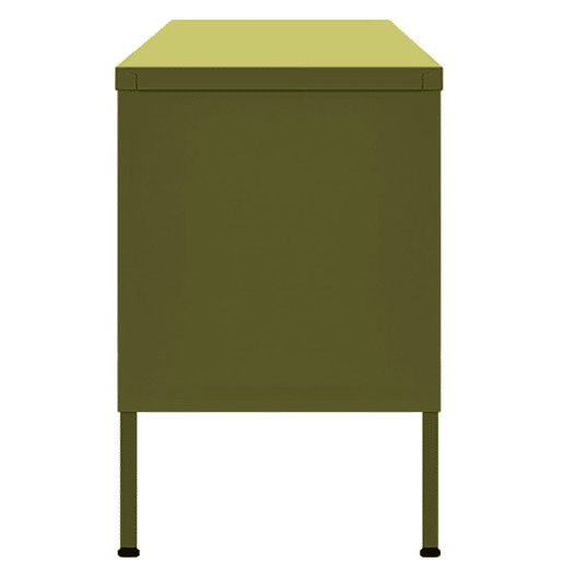 Móvel de TV - Modulo de TV - Armário de TV aço 105x35x50 cm verde-azeitona Móvel de TV - Modulo de TV - Armário de TV aço 105x35x50 cm verde-azeitona