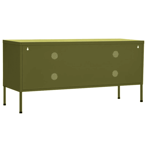 Móvel de TV - Modulo de TV - Armário de TV aço 105x35x50 cm verde-azeitona Móvel de TV - Modulo de TV - Armário de TV aço 105x35x50 cm verde-azeitona