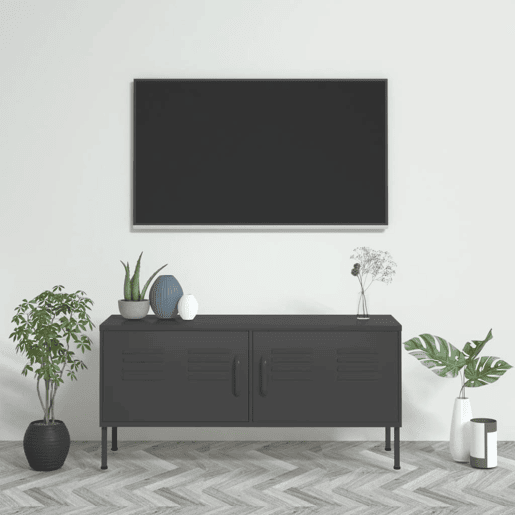 Móvel de TV - Modulo de TV - Armário de TV aço 105x35x50 cm antracite