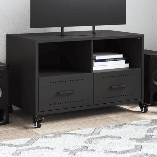 Móvel de TV - Modulo de TV - Armário de TV 68x39x43,5 cm aço preto