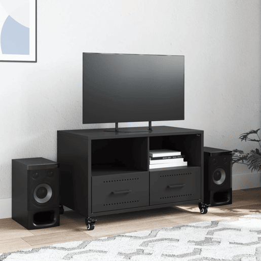 Móvel de TV - Modulo de TV - Armário de TV 68x39x43,5 cm aço preto