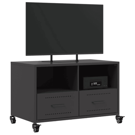 Móvel de TV - Modulo de TV - Armário de TV 68x39x43,5 cm aço preto