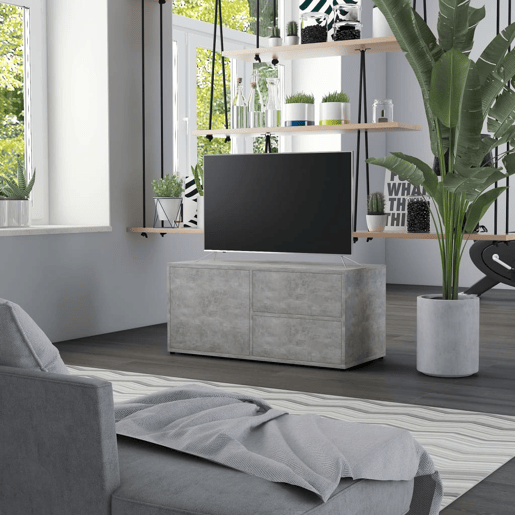 Móvel de TV - Modulo de TV - Armário de TV 80x34x36 cm derivados de madeira cinzento cimento