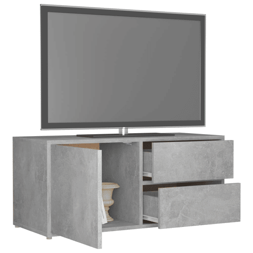 Móvel de TV - Modulo de TV - Armário de TV 80x34x36 cm derivados de madeira cinzento cimento