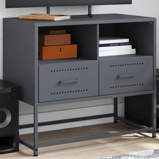 Móvel de TV - Modulo de TV - Armário de TV 68x39x60,5 cm aço antracite