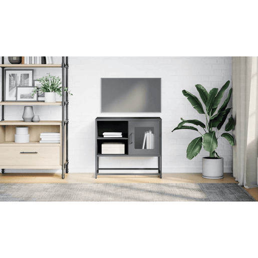 Móvel de TV - Modulo de TV - Armário de TV 68x39x60,5 cm aço antracite