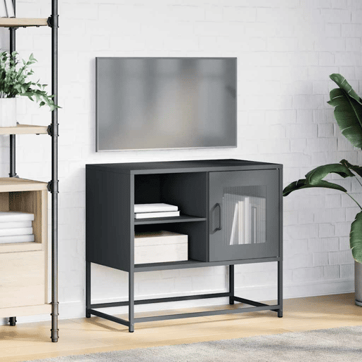 Móvel de TV - Modulo de TV - Armário de TV 68x39x60,5 cm aço antracite