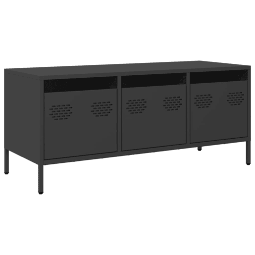 Móvel de TV - Modulo de TV - Armário de TV 101,5x39x43,5 cm aço laminado a frio preto