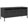 Móvel de TV - Modulo de TV - Armário de TV 101,5x39x43,5 cm aço laminado a frio preto