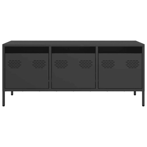 Móvel de TV - Modulo de TV - Armário de TV 101,5x39x43,5 cm aço laminado a frio preto