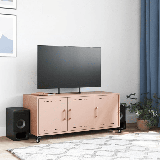 Móvel de TV - Modulo de TV - Armário de TV 100,5x39x43,5 cm aço rosa