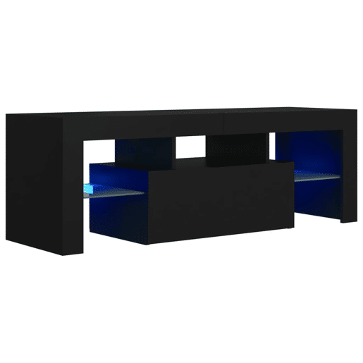 Móvel de TV - Modulo de TV - Armário de TV com luzes LED 120x35x40 cm preto