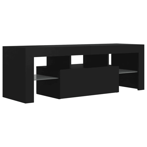 Móvel de TV - Modulo de TV - Armário de TV com luzes LED 120x35x40 cm preto