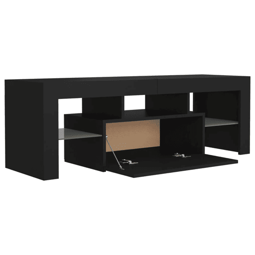 Móvel de TV - Modulo de TV - Armário de TV com luzes LED 120x35x40 cm preto