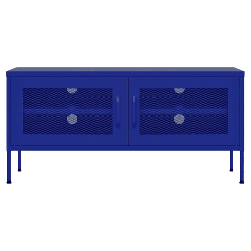 Móvel de TV - Modulo de TV - Armário de TV aço 105x35x50 cm azul-marinho