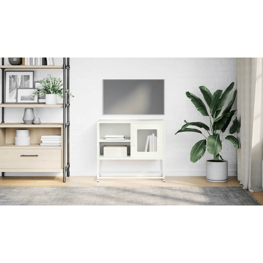 Móvel de TV - Modulo de TV - Armário de TV 68x39x60,5 cm aço branco