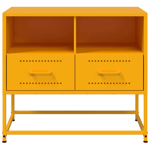 Móvel de TV - Modulo de TV - Armário de TV 68x39x60,5 cm aço amarelo mostarda