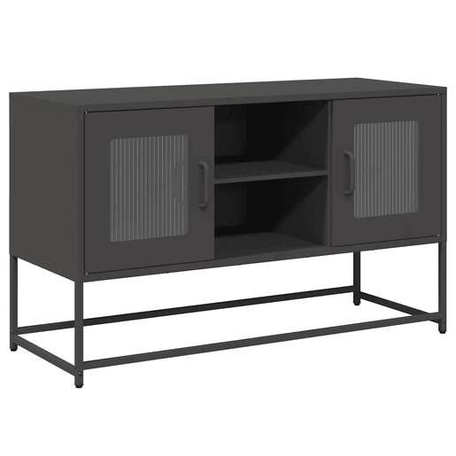 Móvel de TV - Modulo de TV - Armário de TV 100,5x39x60,5 cm aço preto
