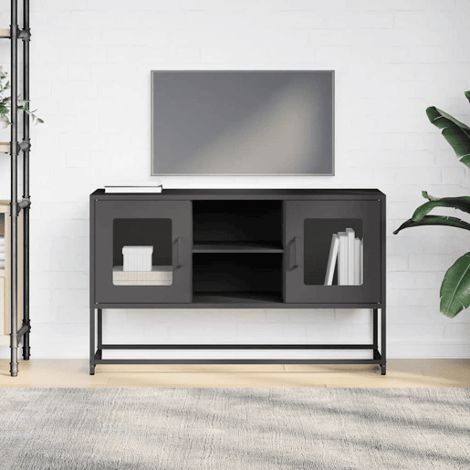 Móvel de TV - Modulo de TV - Armário de TV 100,5x39x60,5 cm aço preto