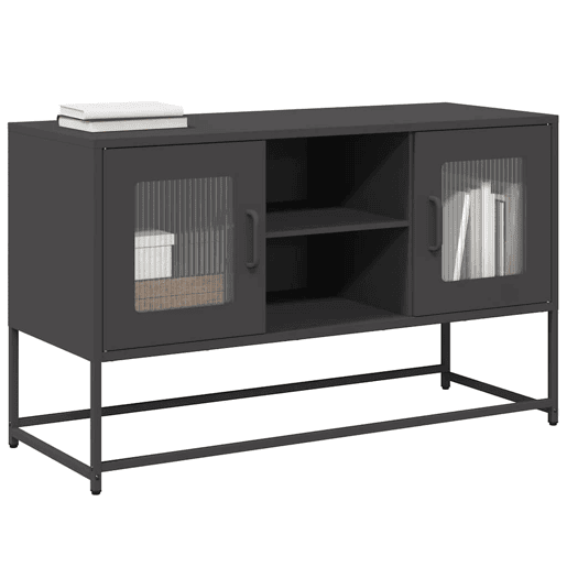 Móvel de TV - Modulo de TV - Armário de TV 100,5x39x60,5 cm aço preto