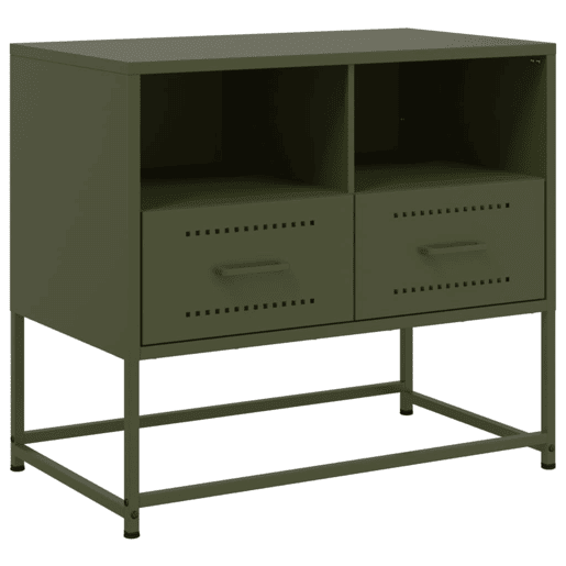 Móvel de TV - Modulo de TV - Armário de TV 68x39x60,5 cm aço verde azeitona