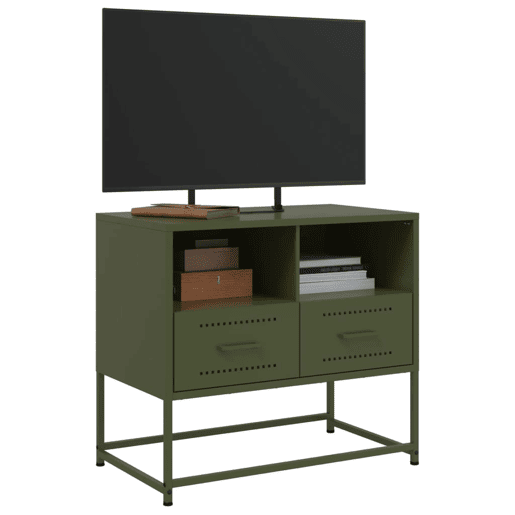 Móvel de TV - Modulo de TV - Armário de TV 68x39x60,5 cm aço verde azeitona
