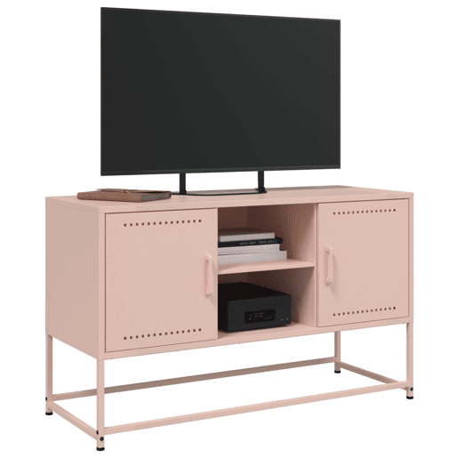 Móvel de TV - Modulo de TV - Armário de TV 100,5x39x60,5 cm aço rosa