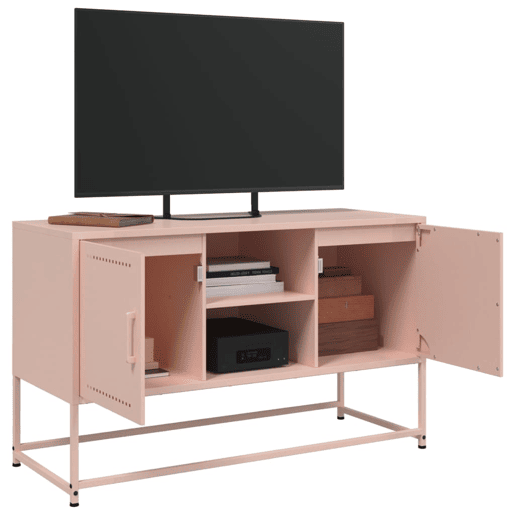 Móvel de TV - Modulo de TV - Armário de TV 100,5x39x60,5 cm aço rosa