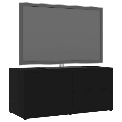 Móvel de TV - Modulo de TV - Armário de TV 80x34x36 cm derivados de madeira preto